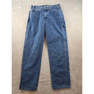Dickies Carpenter Jeans Mens 32x32 Fit 31x32 Blue Denim Utility Work Pants